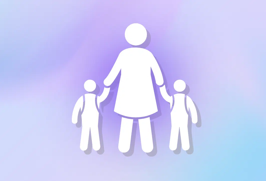 Single parent and child family-building care