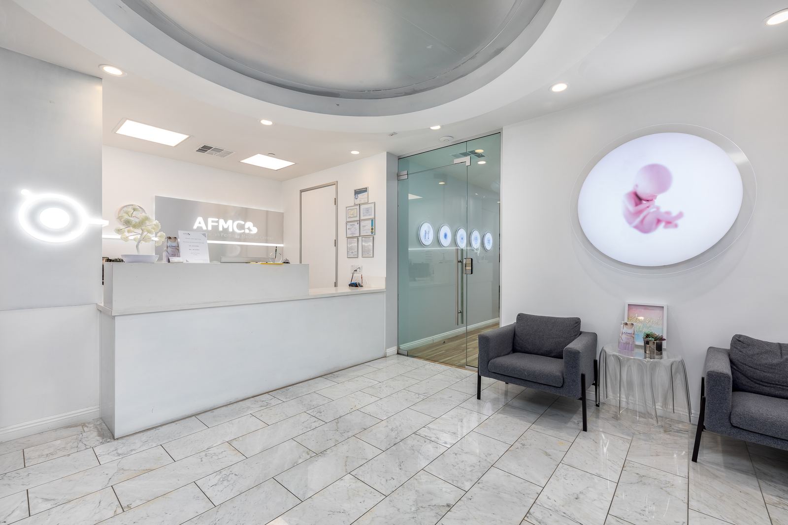 American Fertility Medical Center reception and lobby in Diamond Bar, California